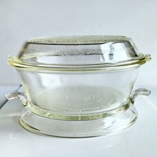 Glasbake Casserole Lid w/ Fire-King Trivit Set Good Condition no Chips or Cracks picture