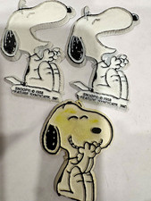 Vintage 1958 Peanuts Snoopy Fridge rubber  Magnet  White Black Animation US made picture