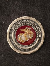 MOS 0331 Machine Gunner  USMC Challenge Coin picture