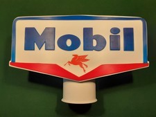 Mobil Gas Oil Station Pump Sign/Globe Bowser Wayne Tokheim Bennett Fry Light picture