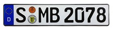 Mercedes Stuttgart Rear German License Plate by Z Plates wtih Unique Number NEW picture