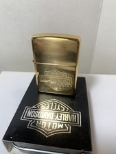 Zippo LIGHTER Harley Davidson SOLID BRASS EMBLEM Lighter Year 2007 NEW. picture