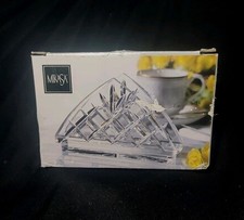Mikasa Superior Cut Crystal Napkin Holder 5” NIB Made In Czech Republic  picture