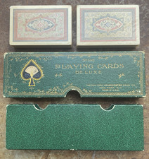 Antique Sealed New York Consolidated Card Co De Luxe 142 Playing Cards c1927 picture