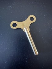 New Long Brass Key For Schatz 53 400 Day Anniversary Clock picture