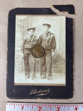 1905 Cabinet Card Photo Philadelphia Pa Sailors Men In US Navy Uniform Named picture