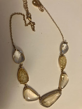 vintage estate rhinestone beaded chain necklace picture
