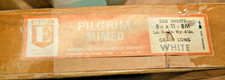 Vtg Pilgrim Mimeo Mimeograph Paper WHITE 8.5 x 11   Sub 16 500 Sheet Grain Long picture