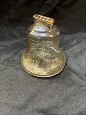 Vintage Amber Glass Liberty Bell Bicentennial Coin Bank picture