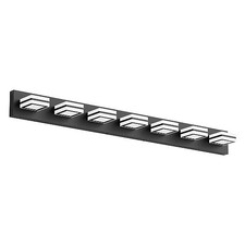Ralbay 46inch Vanity Light Modern 7 Lights Black Bathroom 7 Light, picture