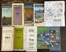 Pennsylvania Road Maps Lot of 10 Chester Montgomery Gettysburg 1980 to 2015 picture
