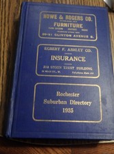 1935 ROCHESTER NY SUBURBAN CITY DIRECTORY BRIGHTON GREECE IRONDEQUOIT PITTSFORD picture
