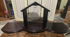 Princess House # 764A 3 Pc. Wooden Manger Nativity Creche picture