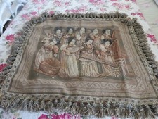 Aubusson style HUGE Old World Chinese Silk Road Women Needlepoint Piloow wFringe picture