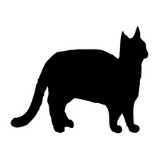 Munchkin Cat Silhouette Decal Sticker Black Die Cut Vinyl picture