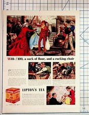 Vintage Lipton's Tea Print Ad Sir Thomas Lipton Historical Ephemera picture
