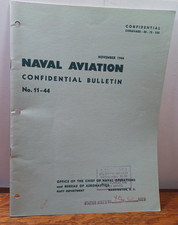 1944 Naval Aviation Confidential Bulletin Navy Dept Publication JRR6 picture