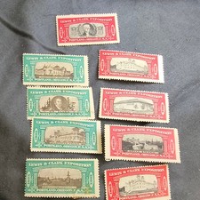 Vintage 1905 Lewis & Clark Centennial Exposition Poster Stamps Lot Portland picture