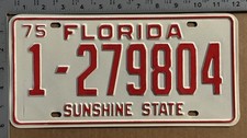 1975 Florida license plate 1-279804 YOM DMV Dade HIGH QUALITY RESTORED 24556 picture