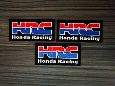 3pcs HONDA Racing HRC Team MOTORCYCLES Iron on Patches Embroidered Sewn on picture