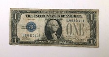 1928 a FINE Circulated Funnyback Blue Seal Silver Certificate 1$ Bill picture