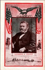 Ulysses S. Grant Patriotic Portrait Postcard J.I. Austen Co. Chi. A-332 picture