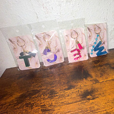 Taylor Swift Eras Tour Letter Keychain Set Lot of 4 Detachable Plastic picture