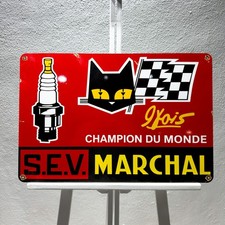 Vintage Rusty S.E.V. Marchal Champion du MondeMetal Sign–60x40 cm (23.6” × 15.7) picture
