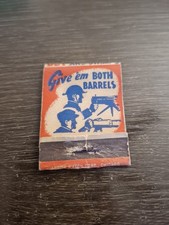 WWII c1940s General Douglas MacArthur Give Em Both Barrels War Bond Matchbook picture