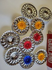 Lot of Vintage Reflectors & Plastic Flower Star Christmas Light Cover Parts picture