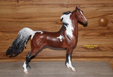OOAK Breyer Trad Size #571 Standing Saddlebred Stallion Custom Bay Tobiano Horse picture