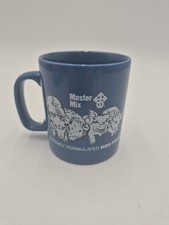 Vtg Kiln Craft Staffordshire England Blue Master Mix Hog Feed Coffe Cup Mug Rare picture