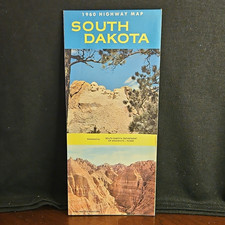 South Dakota 1960 Highway Map Fold-Out Road Map, Rand McNally & Company picture