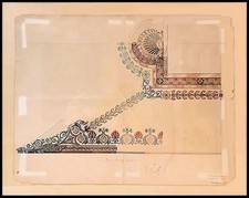 THE BREAKERS Rare Working Drawing for Ceiling Tiles in Billiards Room of Mansion picture