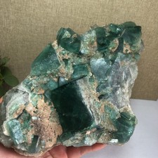 240-140-90mm Rare Natural Green Calcite fluorite Mineral Specimen 3.05kg g8700 picture