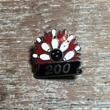 200 Bowling Pinback Award Pin picture