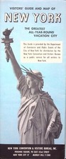 NEW YORK CITY VISITORS GUIDE & MAP NY CONVENTION BUREAU NYC MAYOR WAGNER 1960S  picture