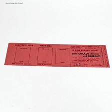 Vintage North Shore Line 10 Ride Bearer Ticket Chicago Briergate Form 10 R-3 picture