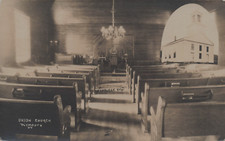 UNION CHURCH & COOLIDGE PEW REAL PHOTO POSTCARD PLYMOUTH VT VERMONT 1930s RPPC picture