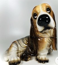 RARE Vintage Big Sky Carvers Canine BASSET HOUND Dog Cookie Jar Phyllis Driscoll picture