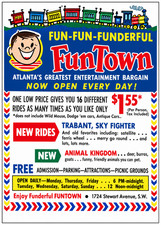 Vintage Fun Town  Amusement Park Ad Magnet – Atlanta, Georgia picture