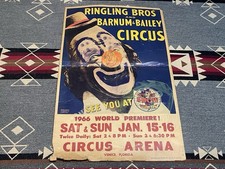 Vintage 1966 Ringling Bros Barnum & Bailey Circus Venice FL Poster picture