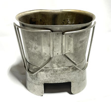 GENUINE US Military  CANTEEN CUP STAINLESS and STOVE / STAND COMBO VGC picture