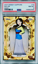 Mulan Topps 2024 Disney Sapphire Gold #79 19/50 PSA 8 picture
