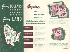 1950 NATIONAL WILDLIFE FEDERATION vintage hobby products brochure DUCK STAMPS picture