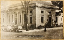 NEW BRITAIN, CONN. C.1940 PC. (A56)~VIEW OF U.S. POST OFFICE picture