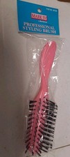New NOS Vintage Nylon Bristle Hair brush with Pink Plastic handle Marianna picture