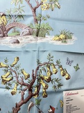 4 Scalamandre fabric- TAIPEI-V 17”x H 13”-Color Multi On Turquoise picture