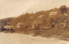 H4/ Onekama Michigan RPPC Postcard c1910 Professor's Hill Cottages picture