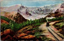 Continental Divide Moonlight D&RG RR Train Mountain Pass Postcard Van Noy News picture
